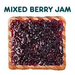 ขนมปังปิ้งเนย แยมเบอรี่รวม