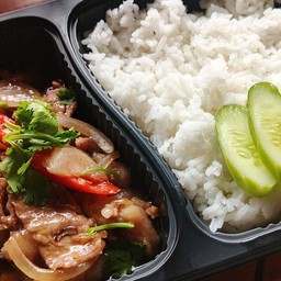 ข้าวเนื้อน้ำมันหอย