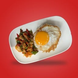 ข้าวกระเพราเป็ดย่าง