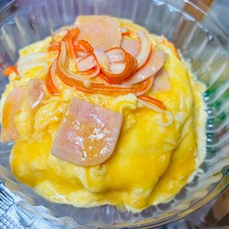 ข้าวไข่ข้นแฮม&ปูอัด