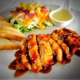 Mini-สเต็กไก่ซอสพริกไทยดำ