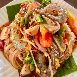ตำเส้นเล็กกุ้งสด