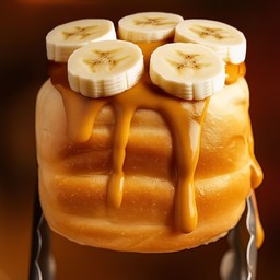 ปังปิ้งไส้เนยถั่ว+กล้วยหอม