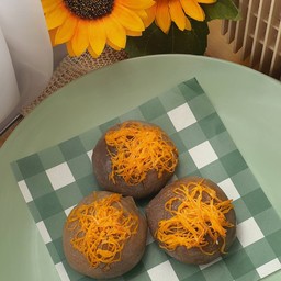 Size S เปี๊ยะดาร์คช็อคโกแลตลาวาฝอยทอง (3ชิ้น)