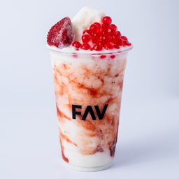 Milky Strawberry Jelly Milkshake