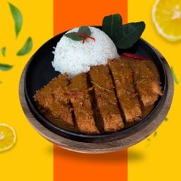 ข้าวฉู่ฉี่สเต็กไก่กรอบ