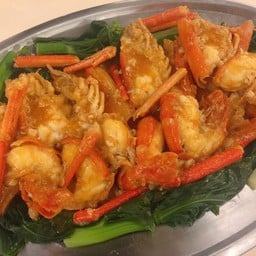 กุ้งแม่น้ำเจี๋ยนนำ้มันหอย