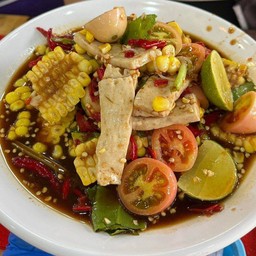 ตำ ข้าวโพดหมูยอ