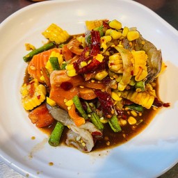 เหลาแซลมอลกุ้งสด