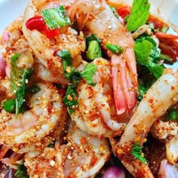 ลาบกุ้งสุก