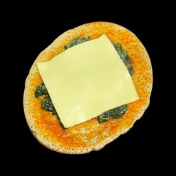 พิซซ่า+ผักโขมอบชีส+ชีส