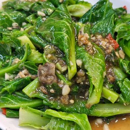 Stir Fried Baby Cabbage With Salted Fish