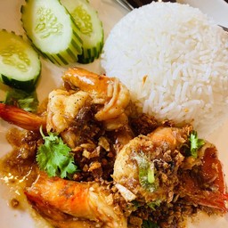 ข้าวกุ้งกระเทียม