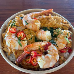 ข้าวไข่ข้นห่อหมกกุ้ง
