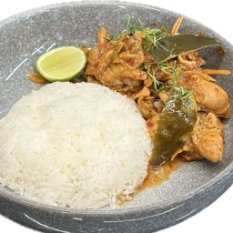 ข้าวต้มยำไก่ผัดแห้ง