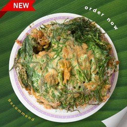 ไข่เจียวชะอม ฟรีน้ำพริกกะปิ