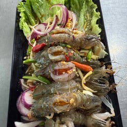 ยำกั้งแก้วดอง Pickled Crayfish Salad