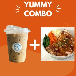 กาแฟ จับคู่บะหมี่อกไก่ย่างเทอริยากิ