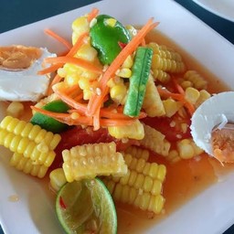 ตำข้าวโพดไข่เค็ม