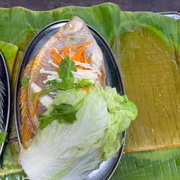 ปลาทับทิมนึ่งสมุนไพร