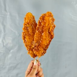 ไก่ทอดคลุกซอสบาร์บีคิว