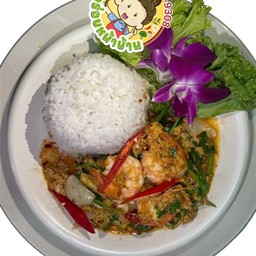 ผัดผงกระหรี่กุ้ง