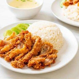 ข้าวมันไก่ทอด
