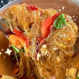 Spicy Thin Rice Noodle Salad with Vietnamese Sausage