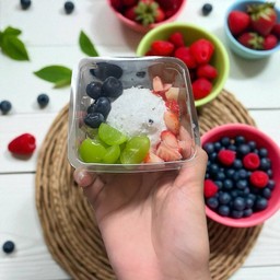 กรีกโยเกิร์ต 1 scoop 80g (ผลไม้3อย่าง) ไซร้ S