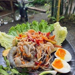 ตำซั่วกุ้งสด