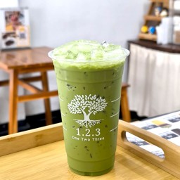ชาเขียวนมสดเย็น  (แก้วใหญ่22ออนซ์)
