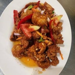 ยำหนังไก่กรอบ( แยกน้ำยำ)