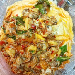 ไข่ข้น+ผัดหอยใบโหระพา