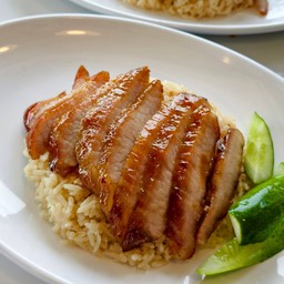 ข้าวมันคอหมูย่างน้ำผึ้ง