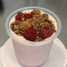 Double strawberry smoothie