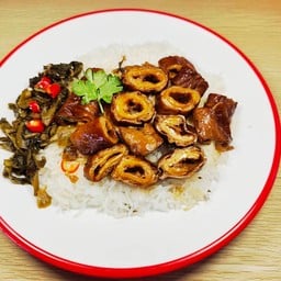 ไส้พะโล้ ราดข้าว