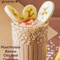 Protein Up+ 23g ( โปรตีนธัญพืช + กล้วย + ข้าวโอ๊ต + เมล็ดเชีย + ชินนาม่อน + นม )