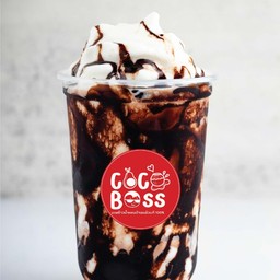 นมสดปั่น ราดน้ำผึ้ง