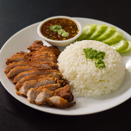 ข้าวคอหมูทอด