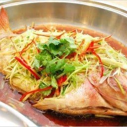 ปลาทับทิมนึ่งซีอิ๊ว