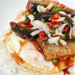 ไข่ดาว+ยำปลากระป๋อง
