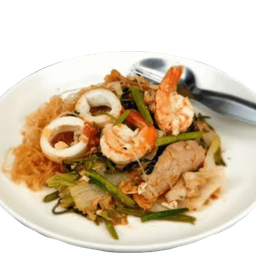 สุกี้แห้งรวม หมู ไก่ กุ้ง หมึกกรอบ หมึกกล้วย