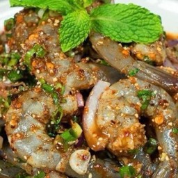 ลาบกุ้งสด
