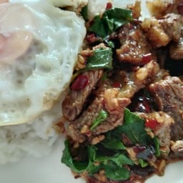 กะเพราเนื้อตุ๋นราดข้าว