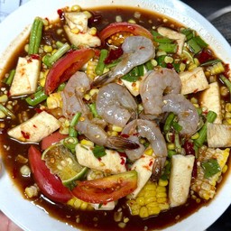 เหลากุ้งสดยอดมะพร้าวอ่อน