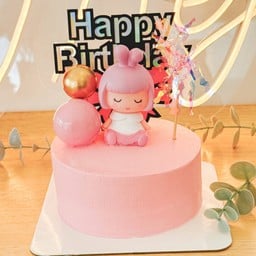 ครึ่งปอนด์ เค้กกระต่ายสีชมพู เขียนข้อความได้