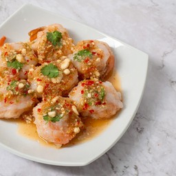 กุ้งนึ่งมะนาวแซ่บ 5 ชิ้น