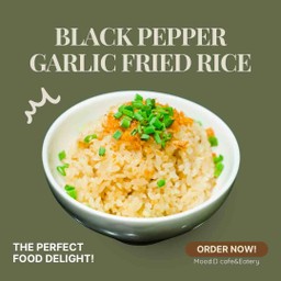 ข้าวผัดกระเทียม พริกไทยดำ Black Pepper Garlic Fried Rice