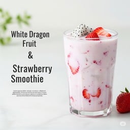 นมโอ้ต+แก้วมังกร+สตอเบอรี่+น้ำผึ้ง