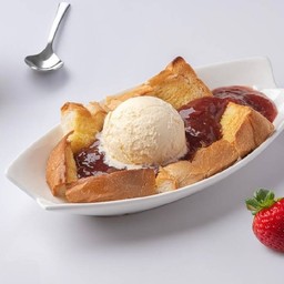 ปังปิ้งไอติม สตอเบอร์รี่ซอส